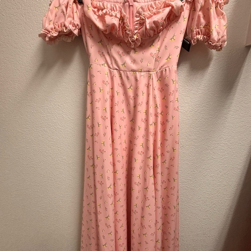 House of CB Pink Floral Midi Dress